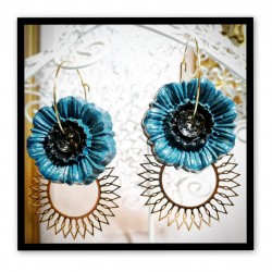 Boucles d'oreilles Anémone