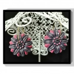 Boucles d'oreilles Gerbera