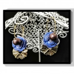 Boucles d'oreilles Bleuet...